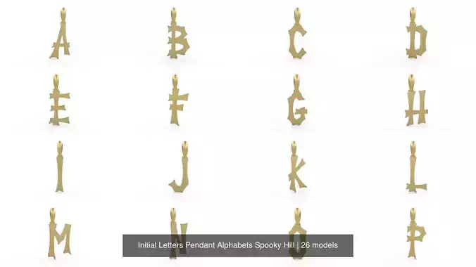 Initial Letters Pendant Alphabets Spooky Hill
