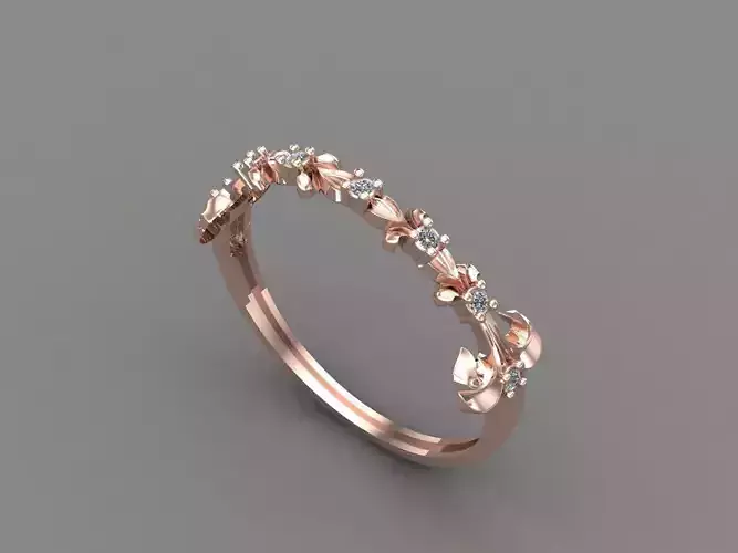 Womens Diamond Signet Ring Women Rings 3dmodels 3D print model