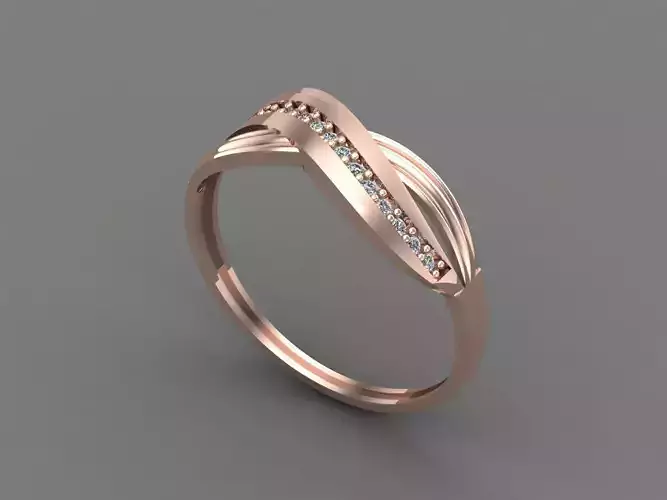 Womens Diamond Signet Ring Women Rings 3dmodels 3D print model