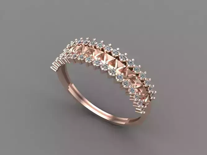 Womens Diamond Signet Ring Women Rings 3dmodels 3D print model