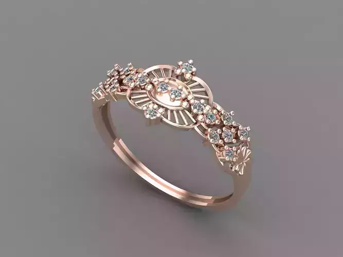 Womens Diamond Signet Ring Women Rings 3dmodels 3D print model