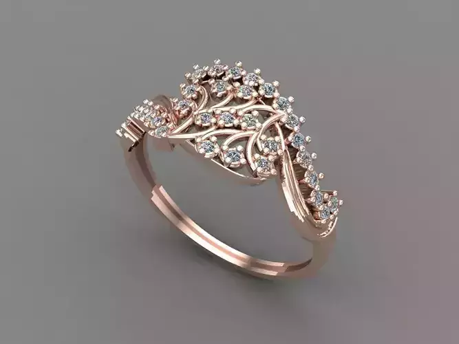 Womens Diamond Signet Ring Women Rings 3dmodels 3D print model