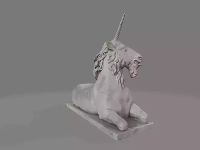 unicorn statue 3D model