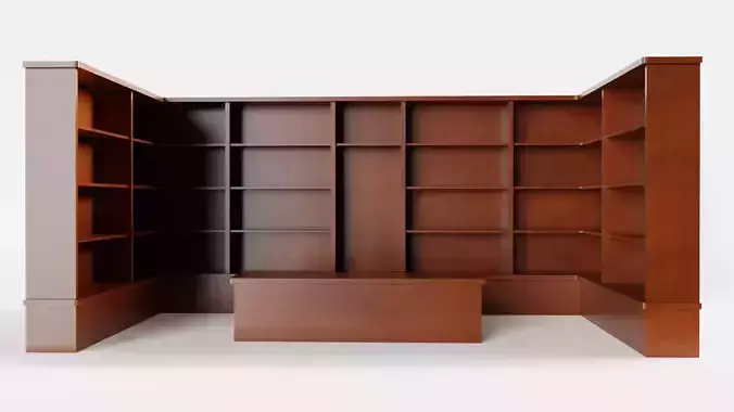 Shop Display with Counter Low-poly 3D model