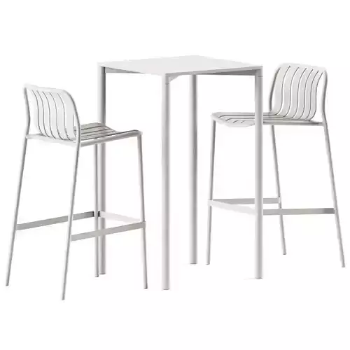 Trocadero Bar Stool and Table by Talenti 3D model