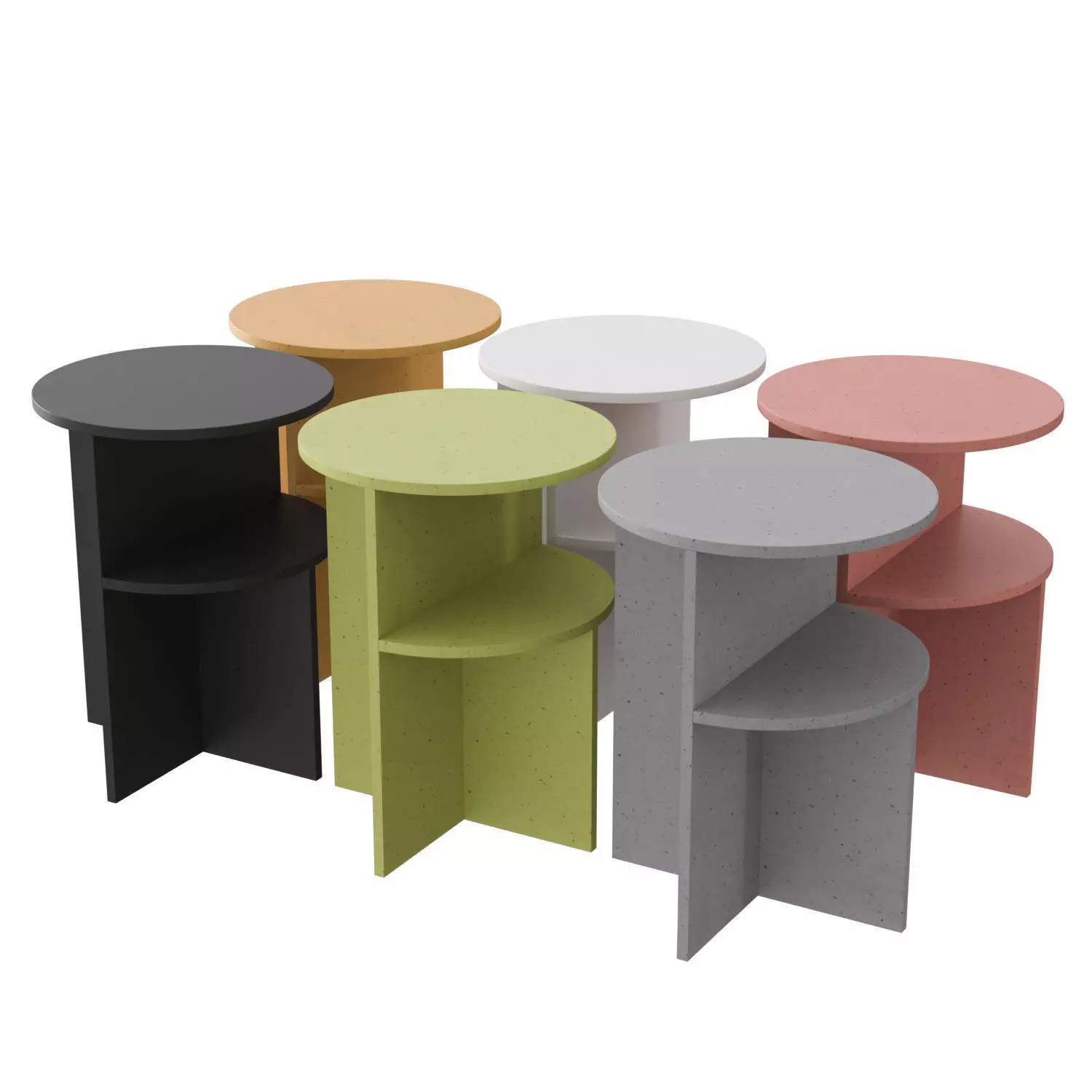 Halves Side Table 3D model_0