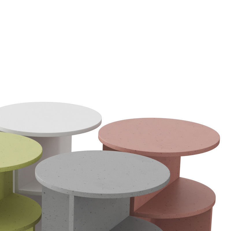 Halves Side Table 3D model_2