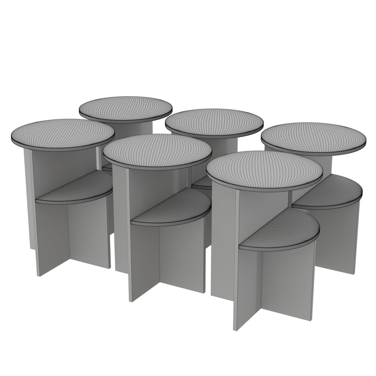 Halves Side Table 3D model_4