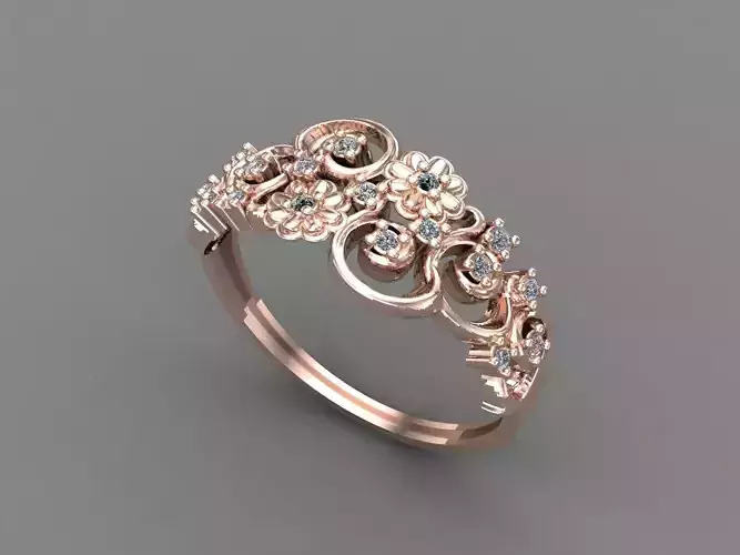 Womens Diamond Signet Ring Women Rings 3dmodels 3D print model