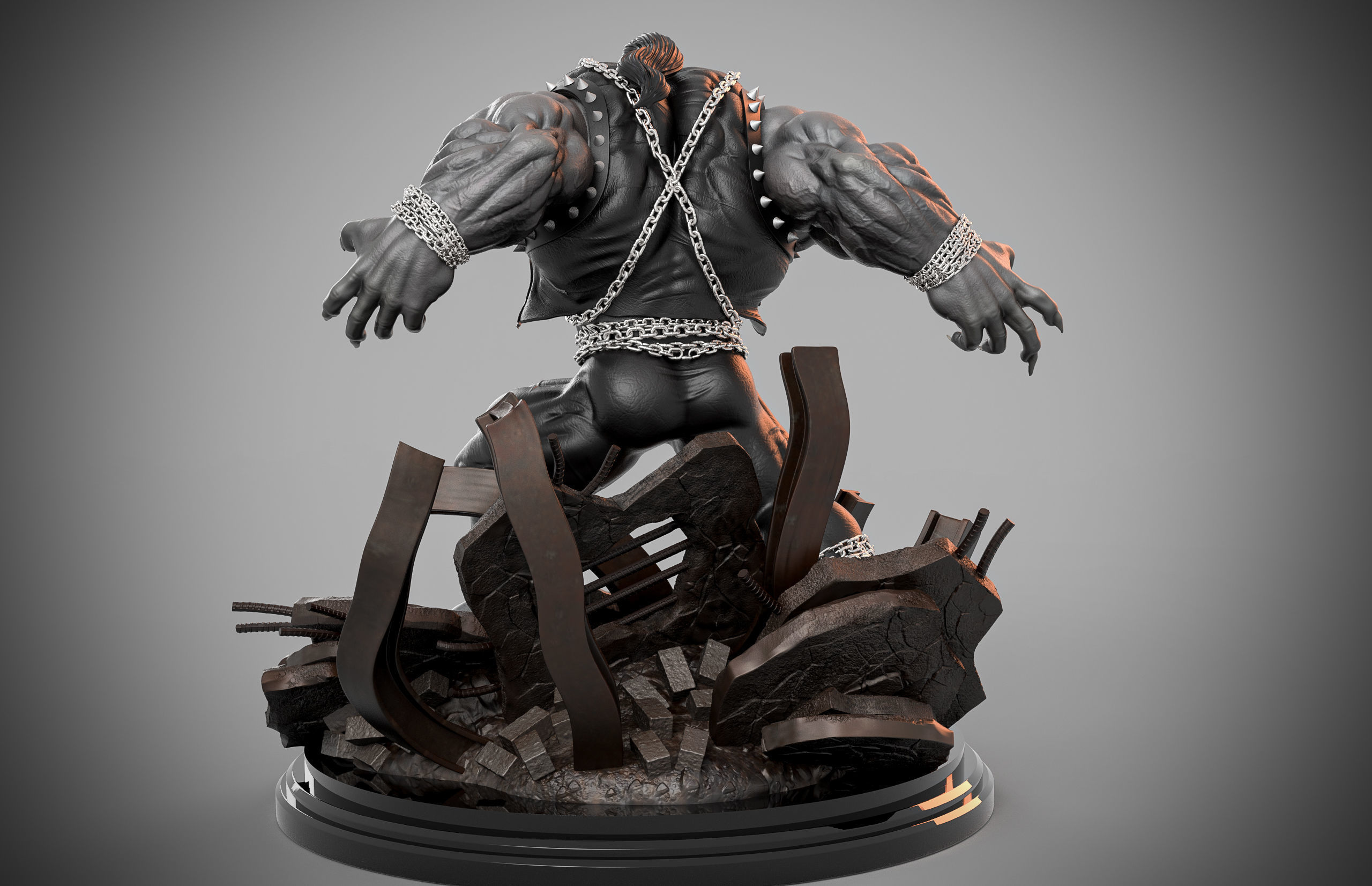Pitt Statue 3D print model_1