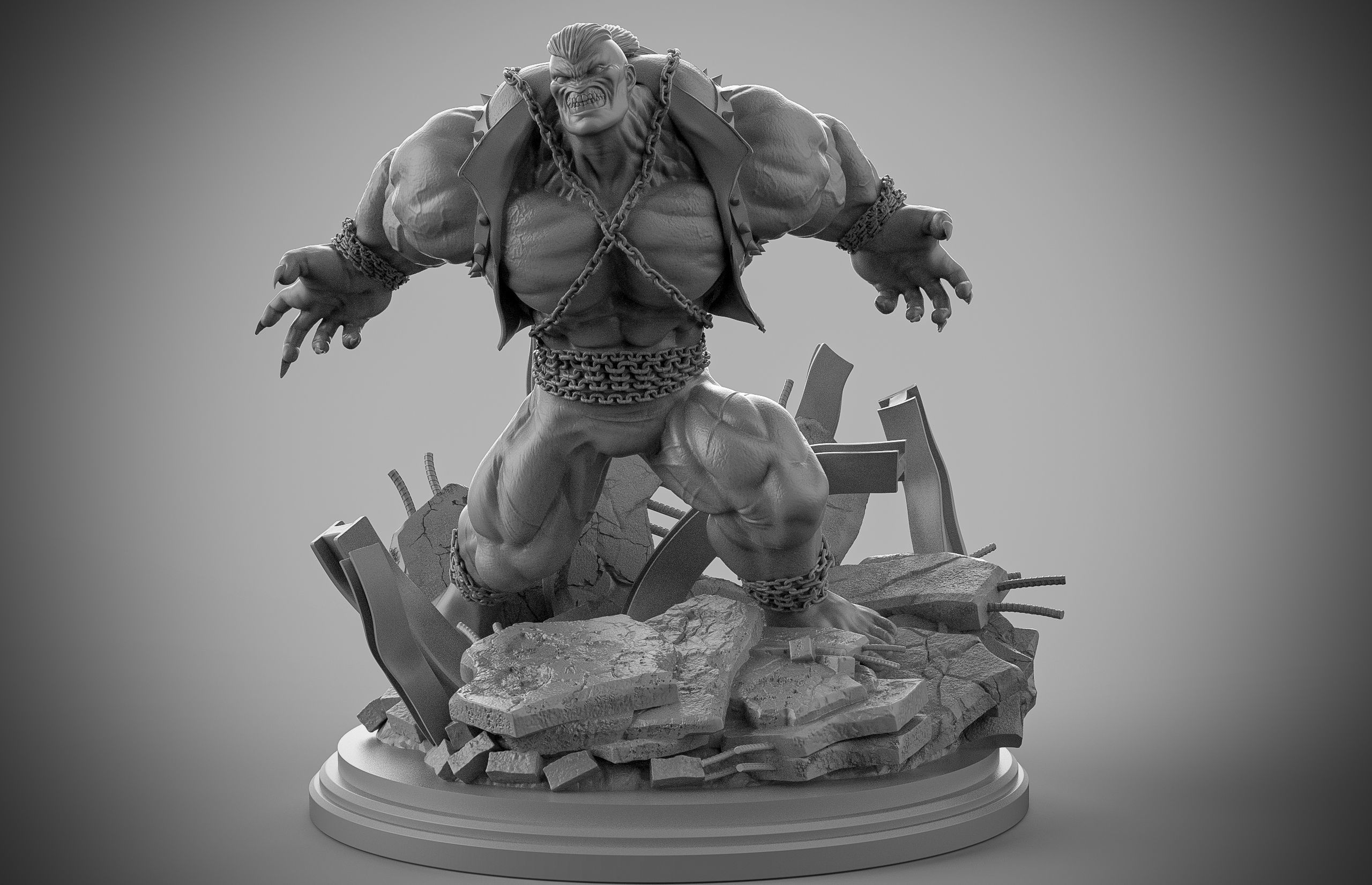 Pitt Statue 3D print model_3