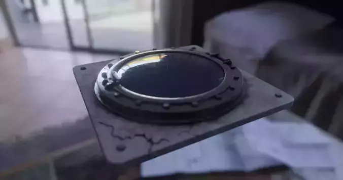 old rusty industrial hatch door with metal and glass