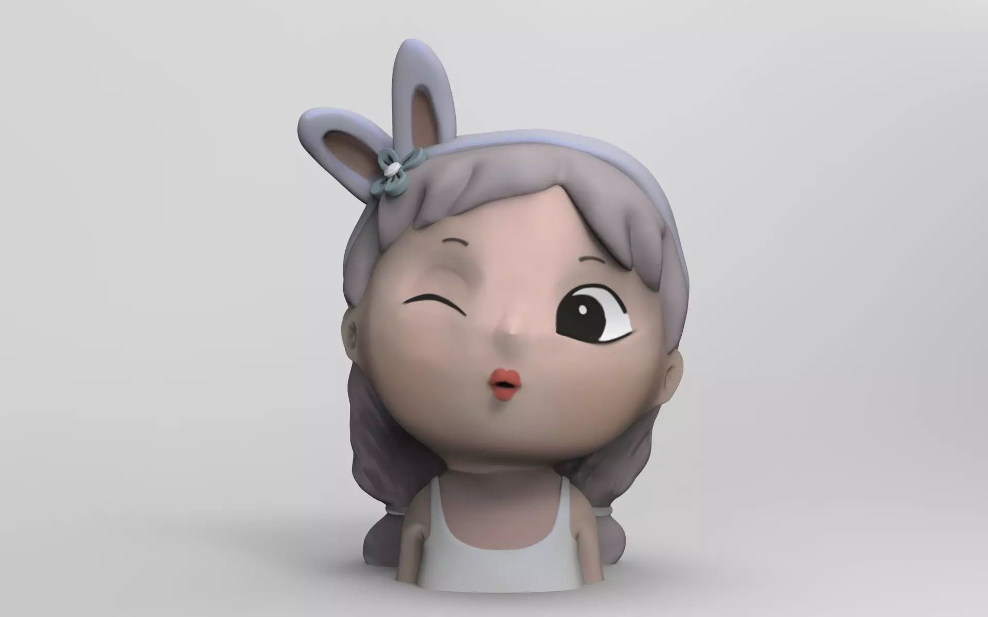 Cute girls and boys planters 10 - STL for 3d printing 3D print model