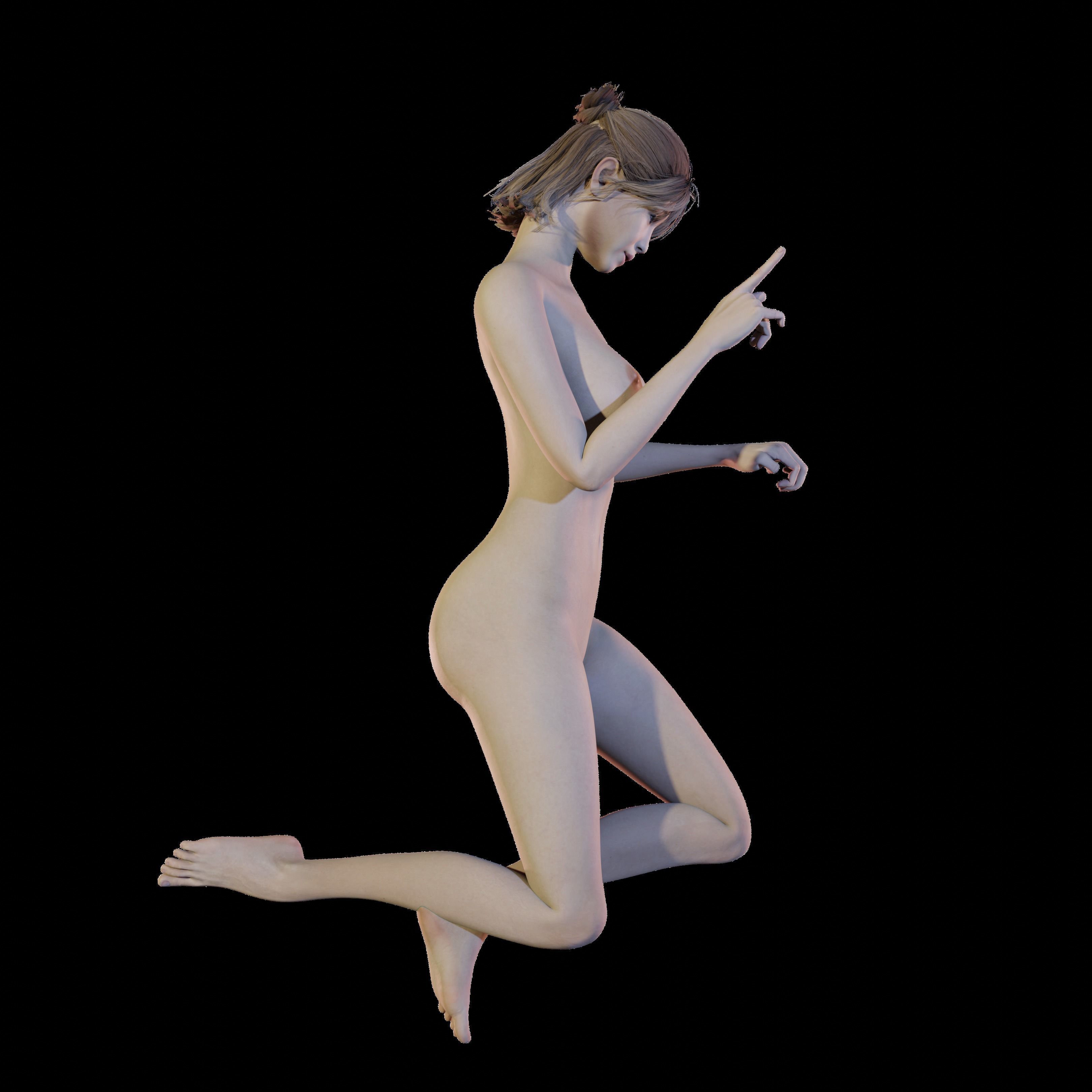 Teen Girl 3D model_60