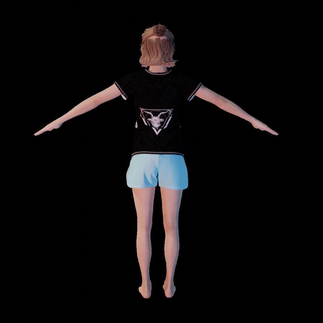 Teen Girl 3D model_15