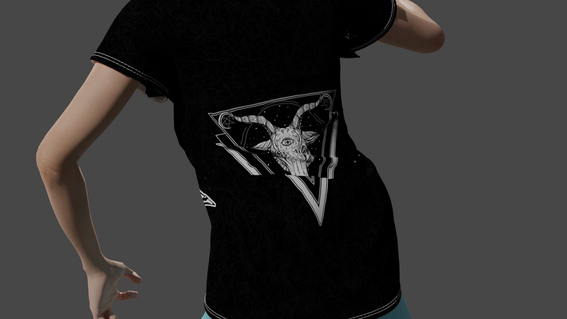 Teen Girl 3D model_9
