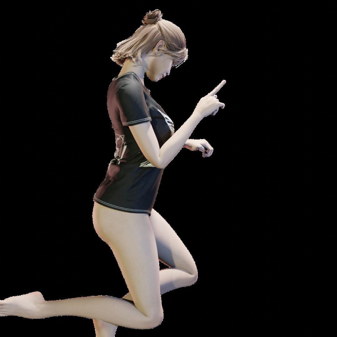 Teen Girl 3D model_56