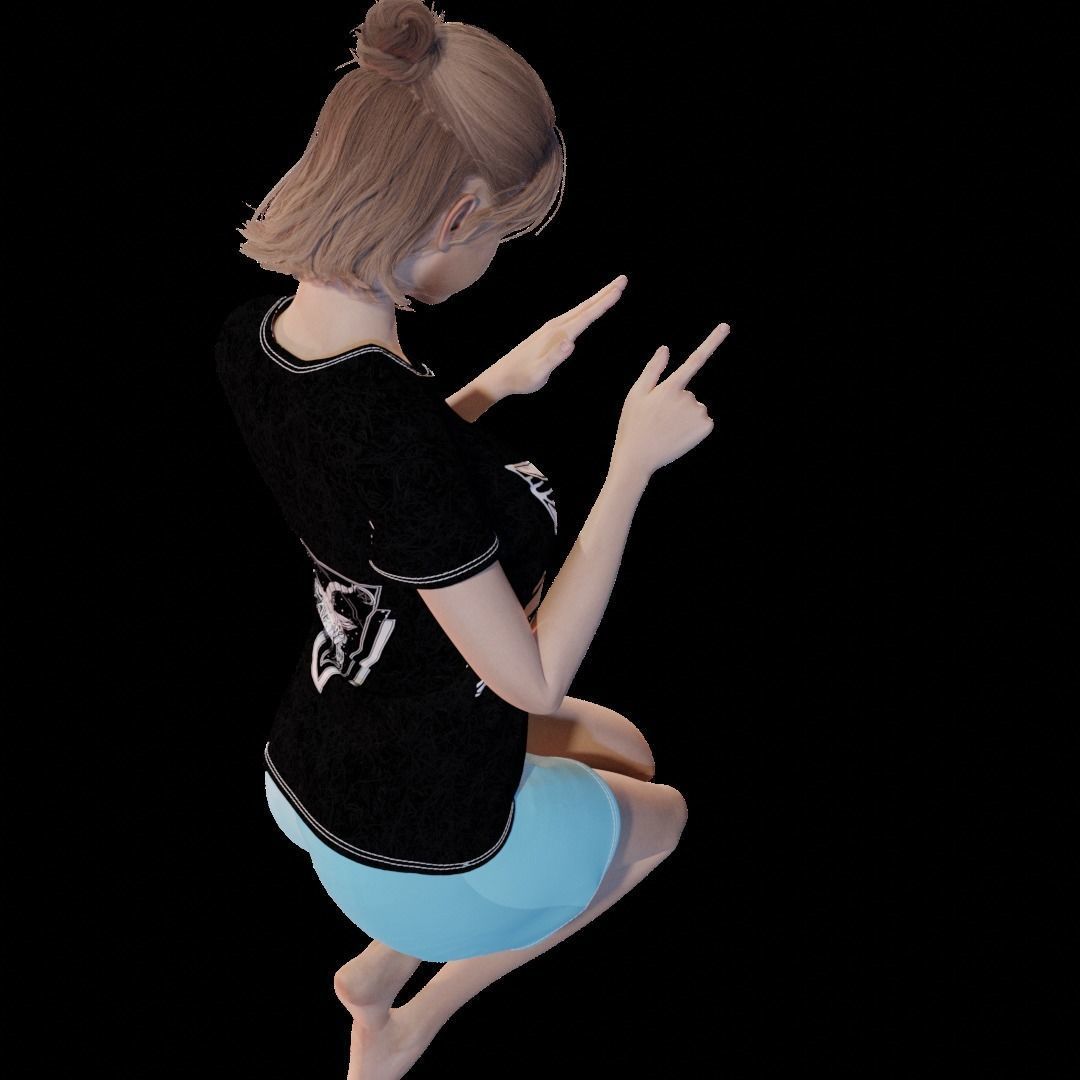 Teen Girl 3D model_10