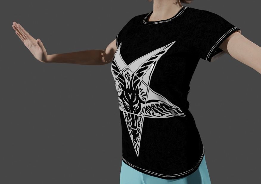 Teen Girl 3D model_8