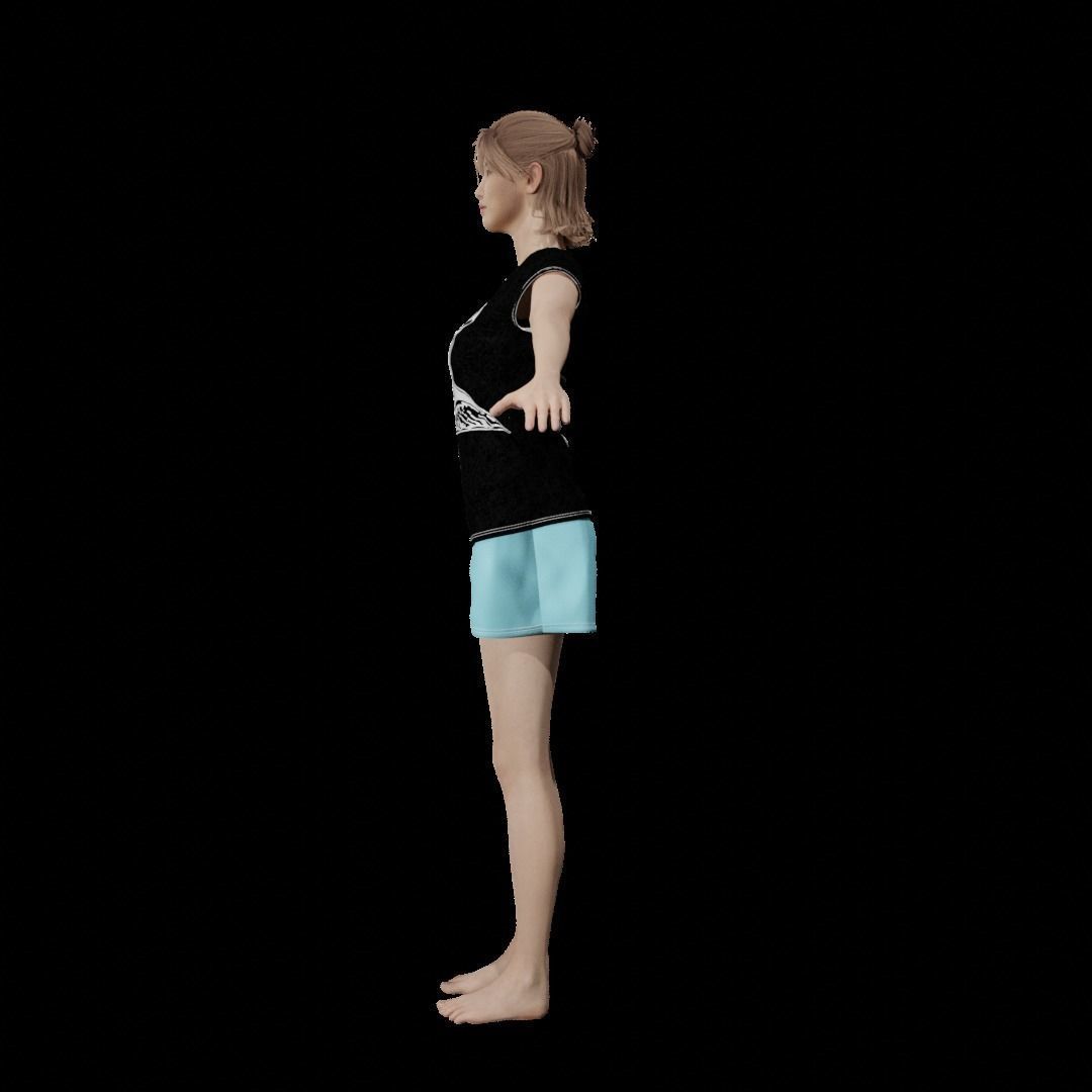 Teen Girl 3D model_17
