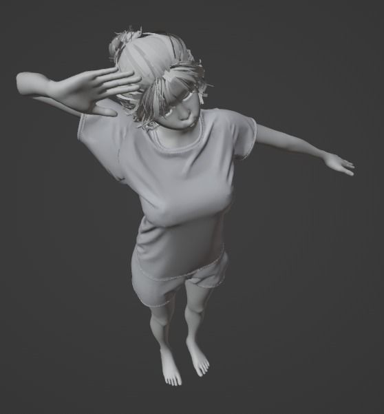 Teen Girl 3D model_48