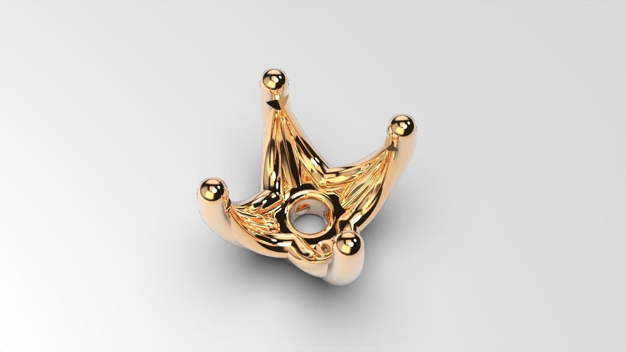 a package of engagement solitaire ring hea or stud earrings 3D print model_7