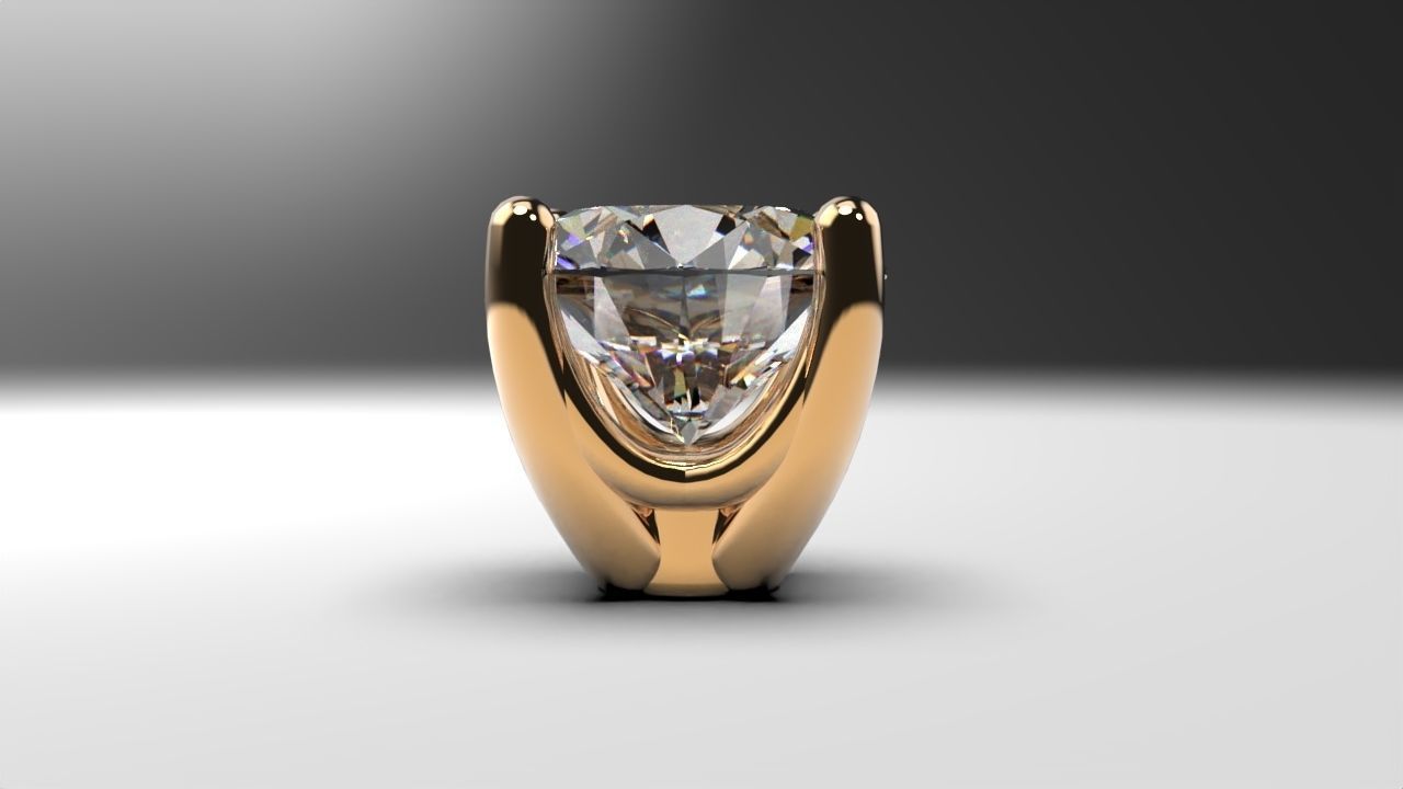 a package of engagement solitaire ring hea or stud earrings 3D print model_10