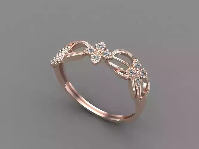 Womens Diamond Signet Ring Women Rings 3dmodels 3D print model