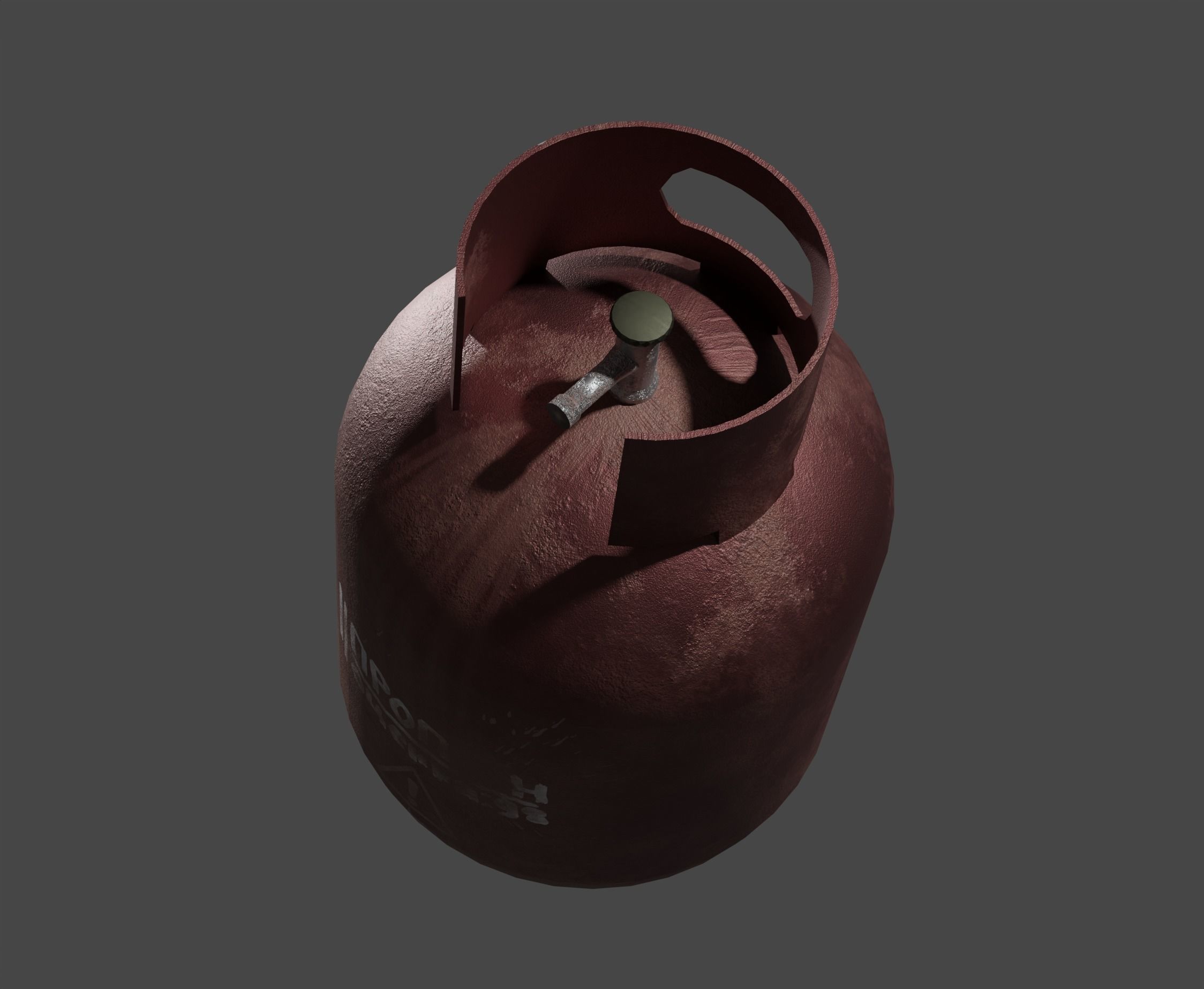 Rusty Old Propane Tank Free low-poly 3D model_2