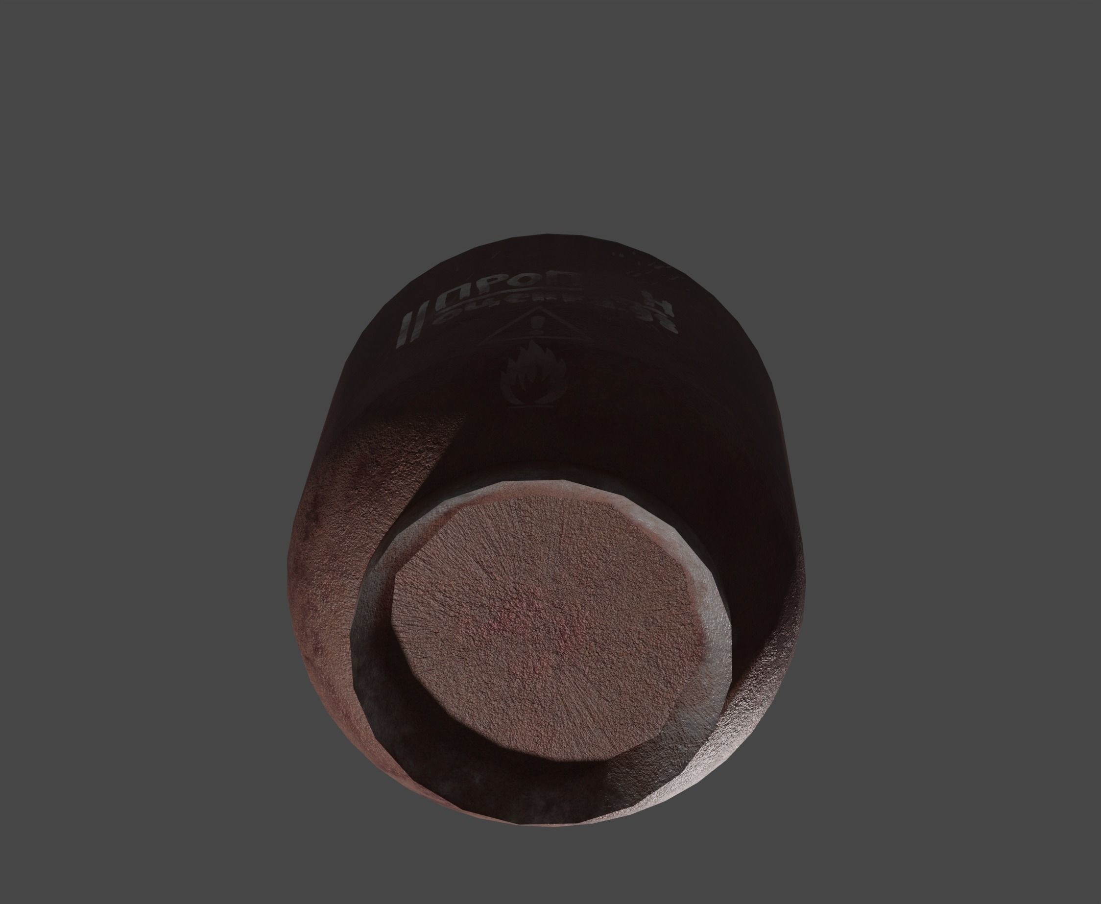 Rusty Old Propane Tank Free low-poly 3D model_3