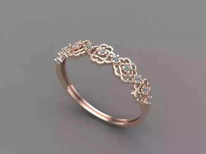 Womens Diamond Signet Ring Women Rings 3dmodels 3D print model
