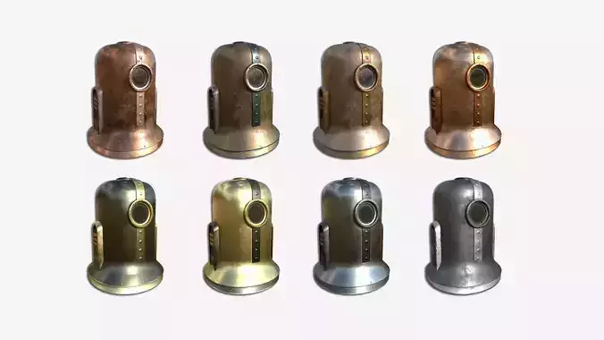 08 Old Diving Helmet C Collection - Character Design Fashion