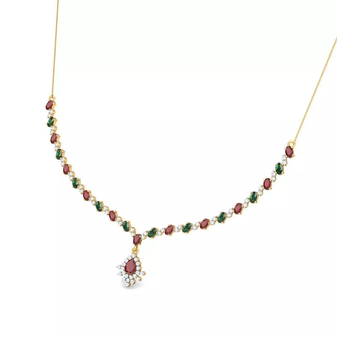 NACKLACE gold multi stone bangle 3D print model