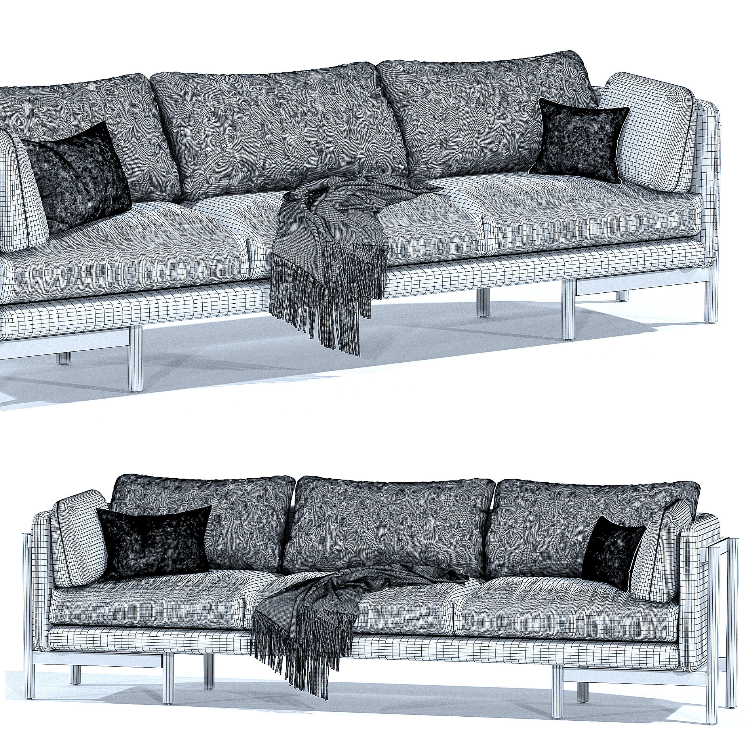 Frame-Long-Sofa-With-Arms four different sofas 3D model_2