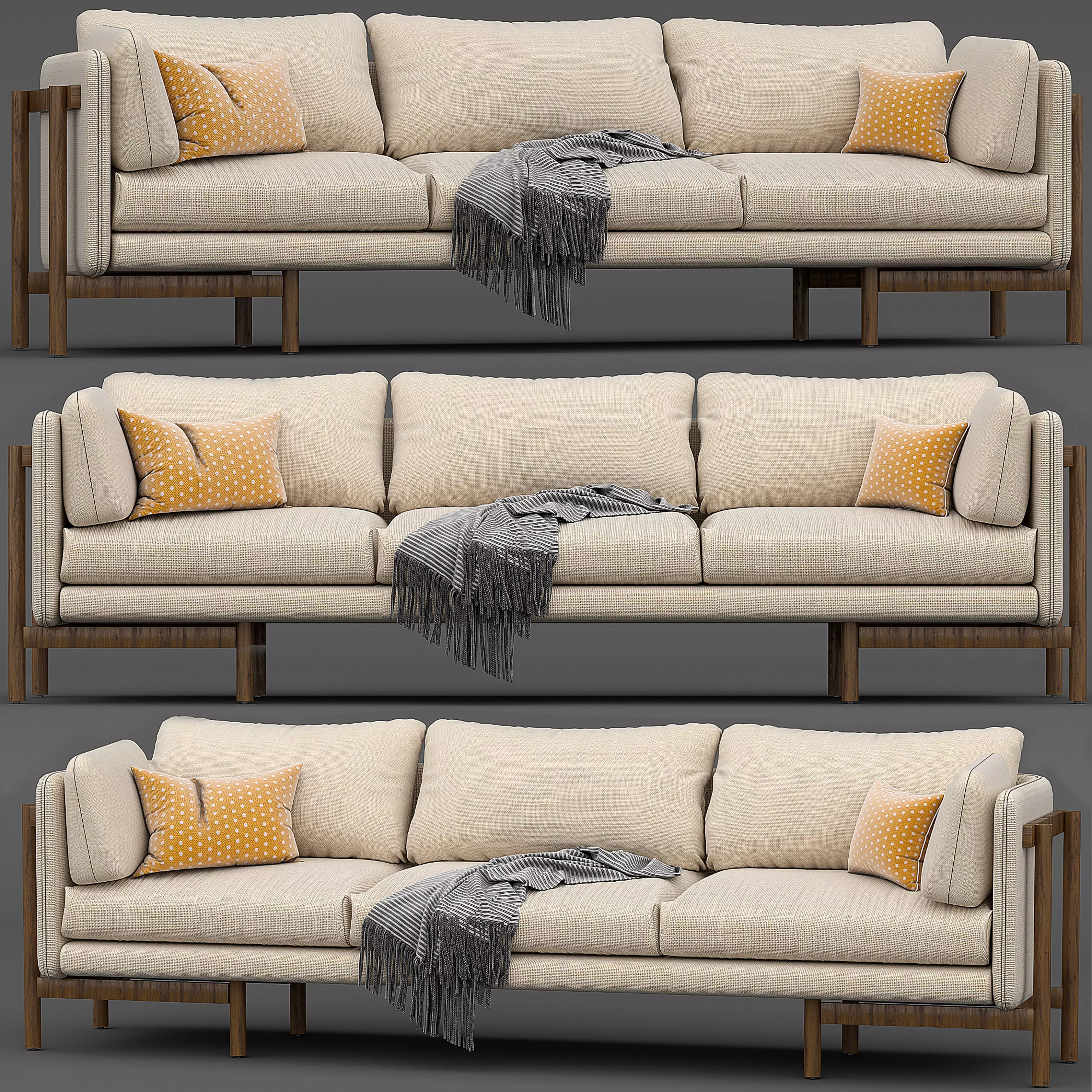 Frame-Long-Sofa-With-Arms four different sofas 3D model_0