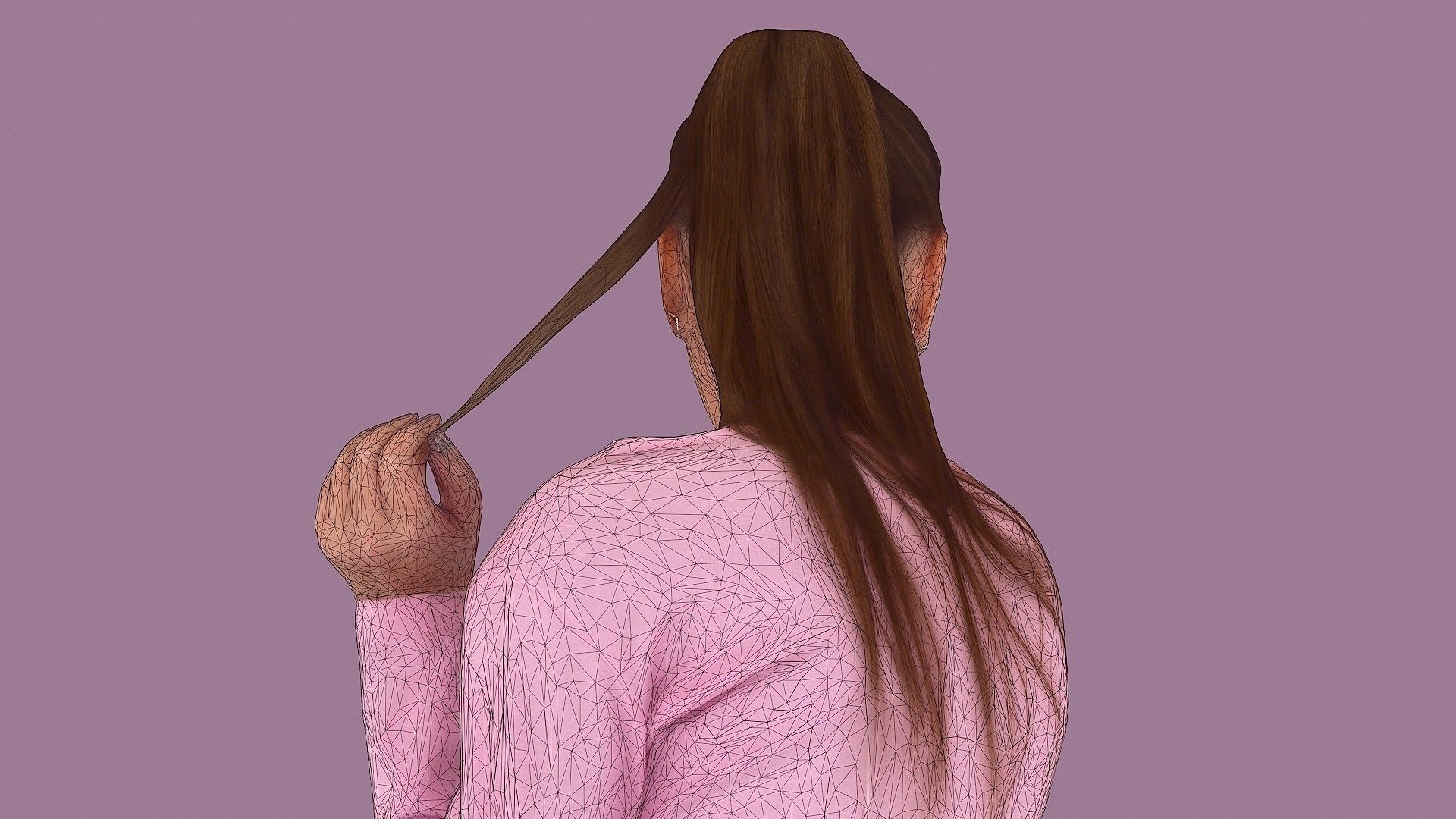 Lady in Pink 3D model_18