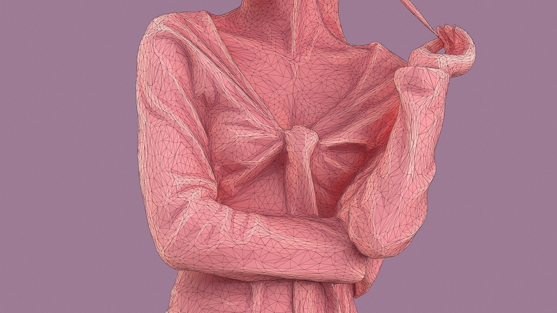 Lady in Pink 3D model_11