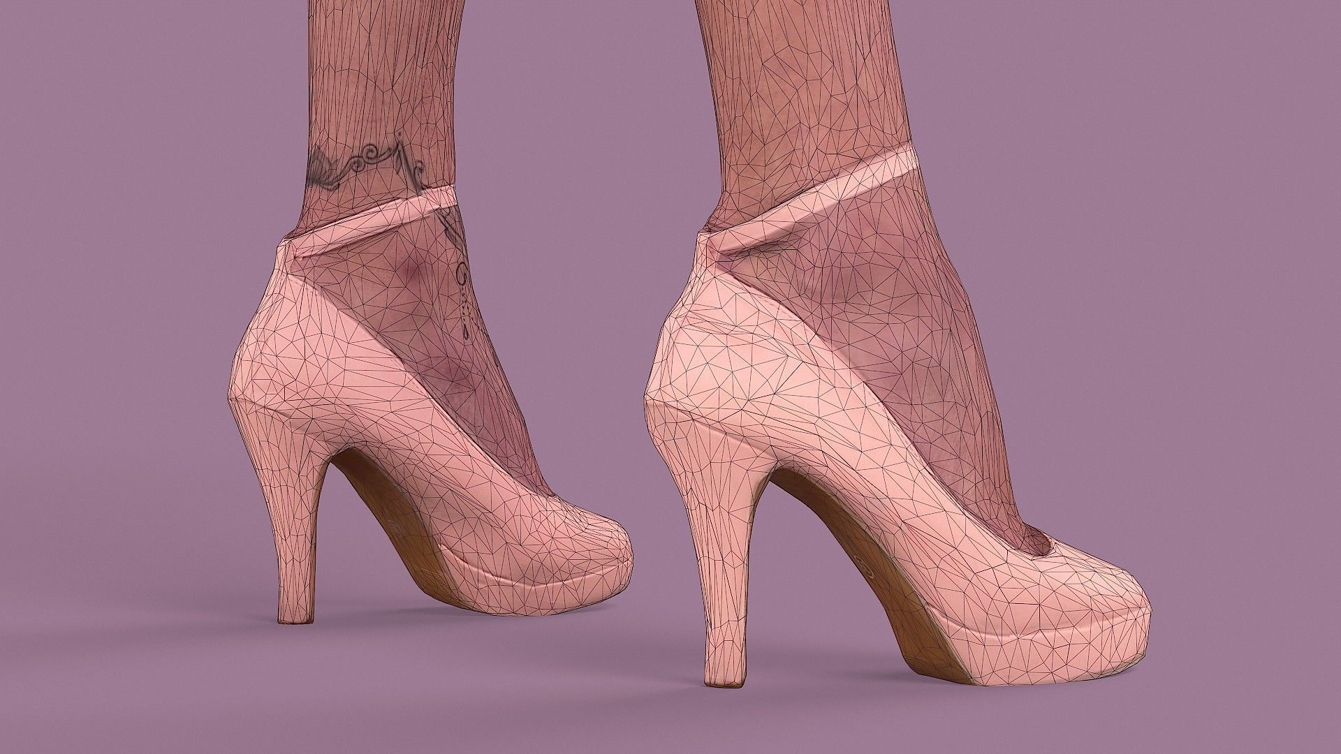 Lady in Pink 3D model_14