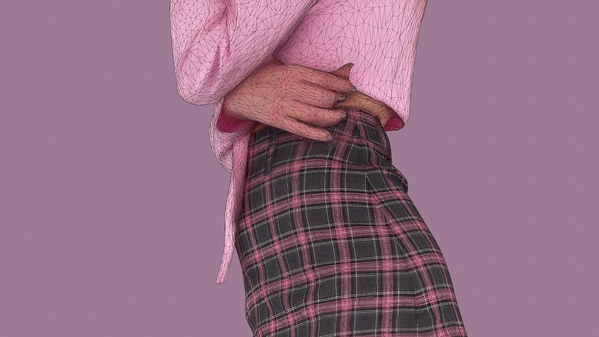 Lady in Pink 3D model_16