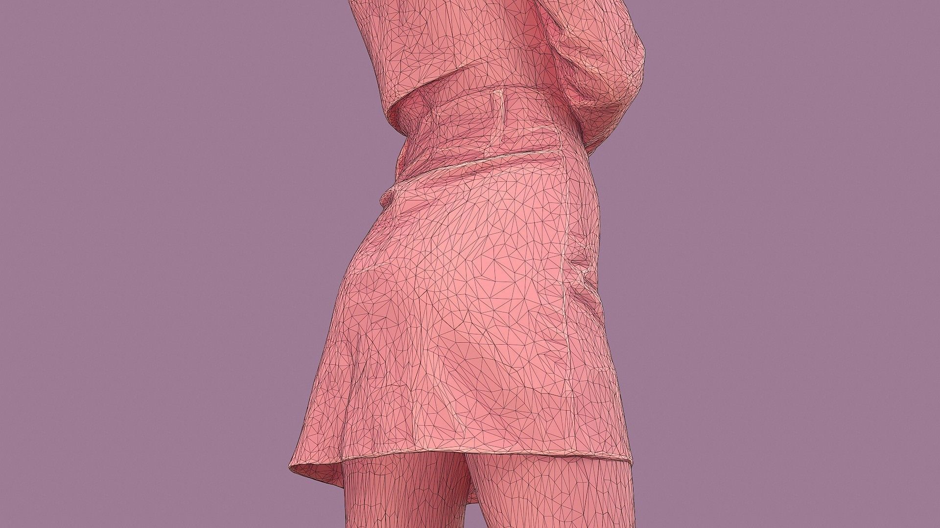 Lady in Pink 3D model_13