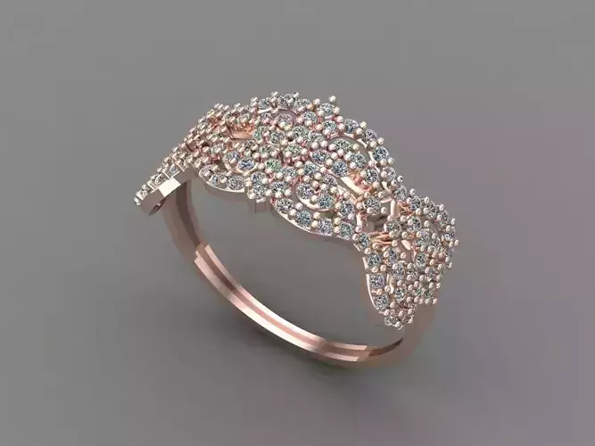 Womens Diamond Signet Ring Women Rings 3dmodels 3D print model