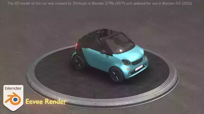 City Car 62 Small Convertible Open Type-E Blue