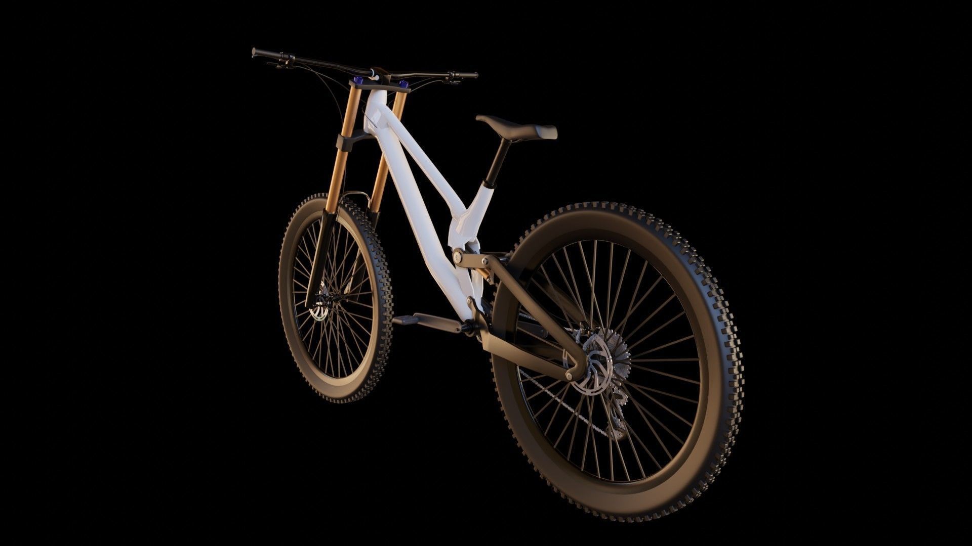 Mountain Bike MTB bicycle 3D model Low-poly 3D model_3