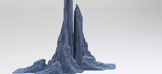 Halo Forerunner Inspired Mountain Rocks 3