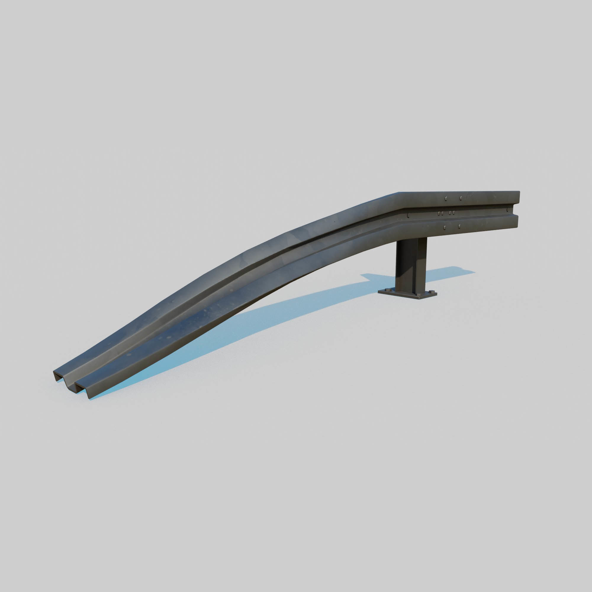 Guard Rail Low-poly 3D model_12