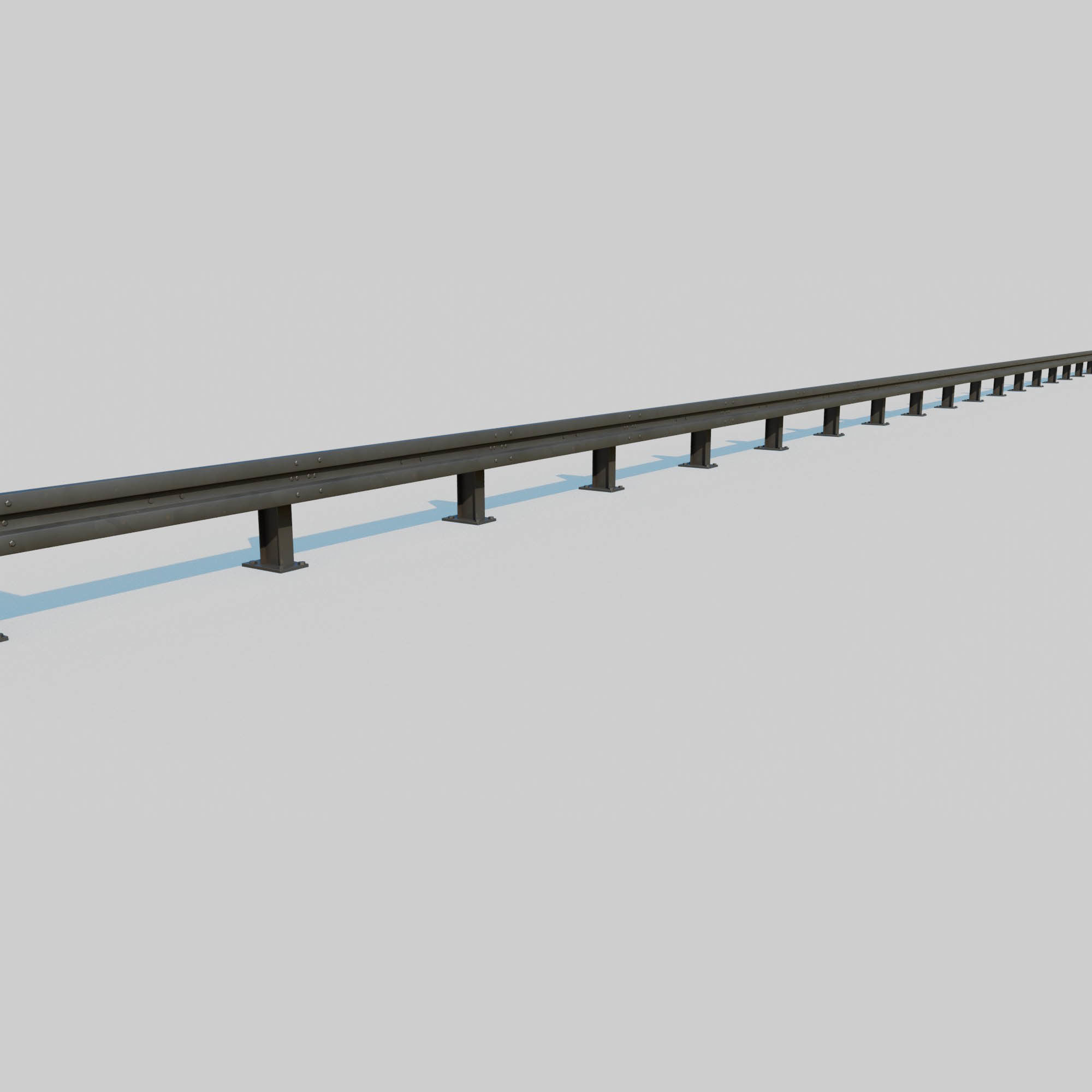 Guard Rail Low-poly 3D model_18