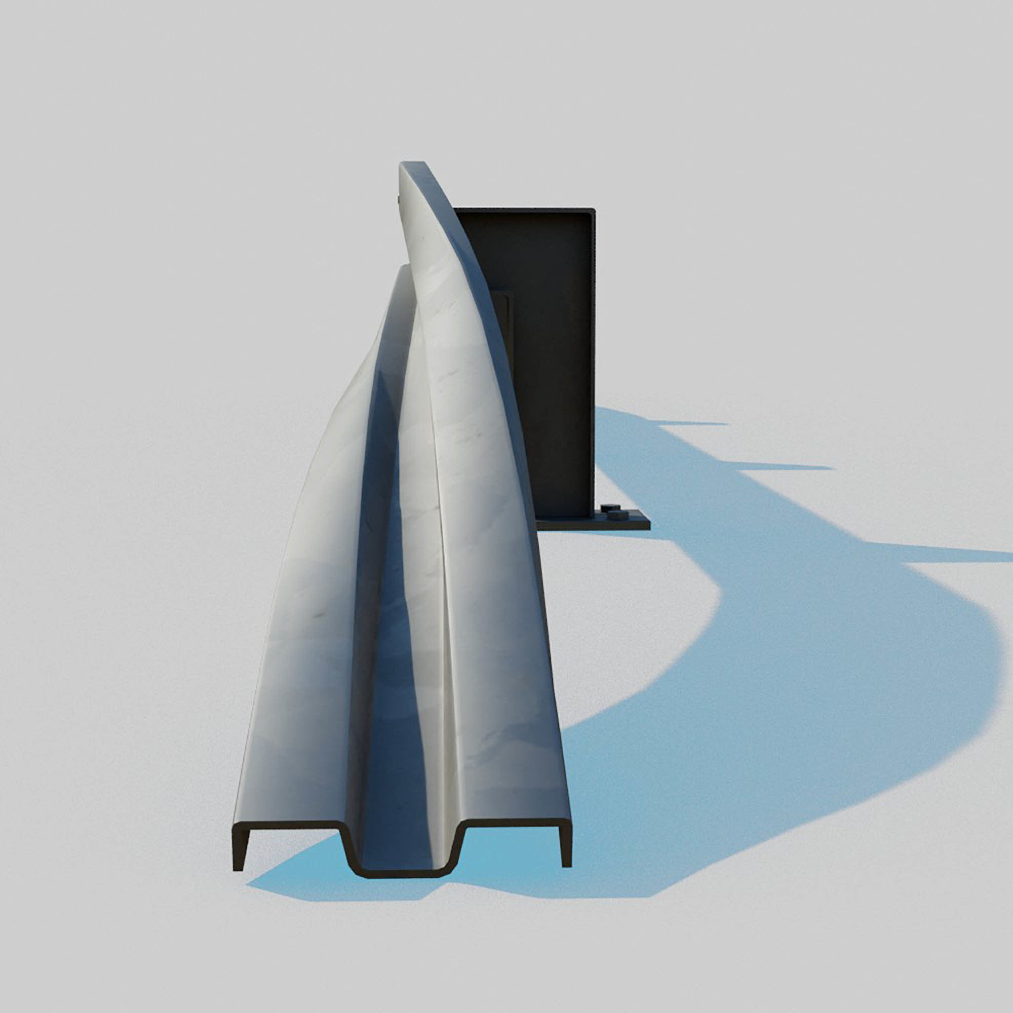 Guard Rail Low-poly 3D model_3