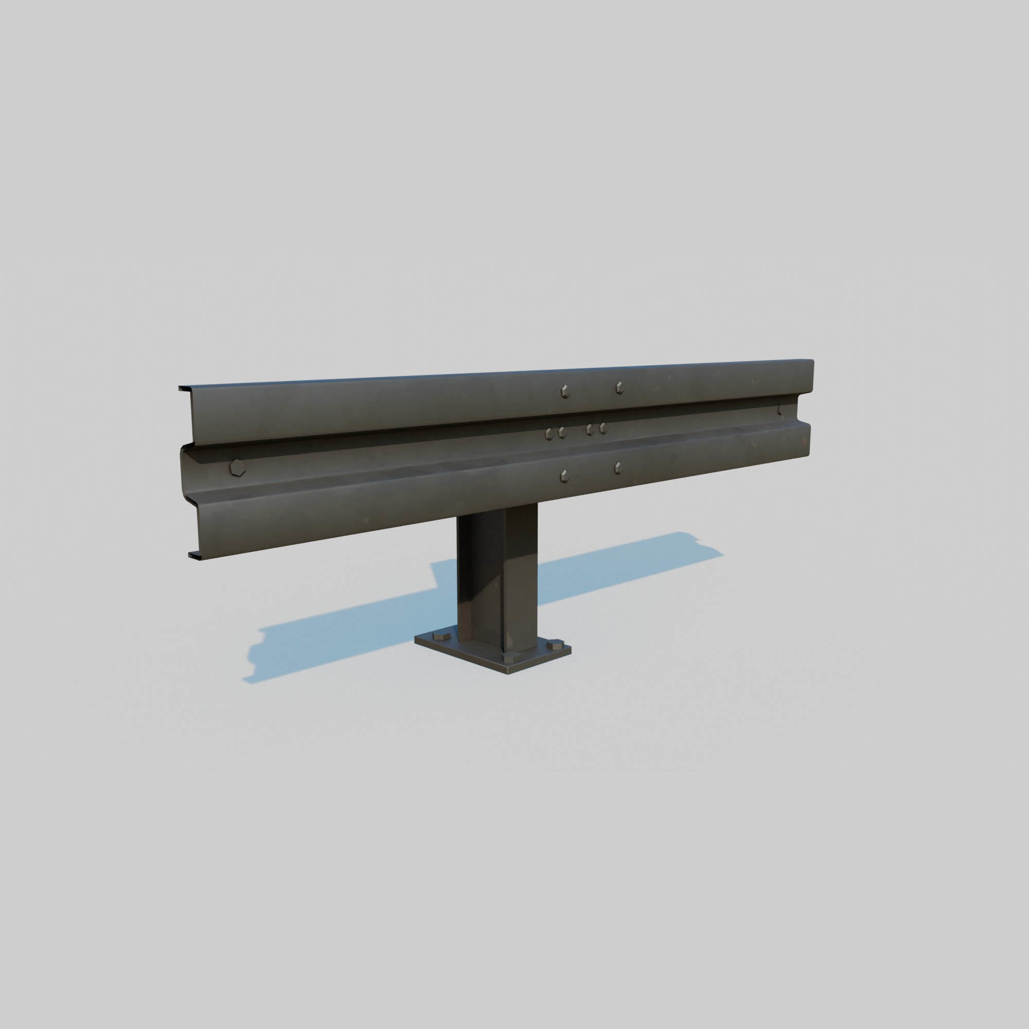 Guard Rail Low-poly 3D model_14