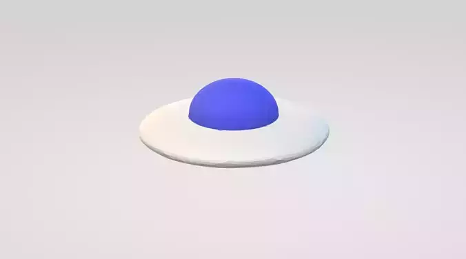 Alien UFO Low-poly 3D model