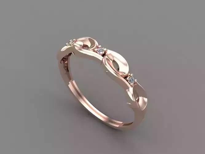 Womens Diamond Signet Ring Women Rings 3dmodels 3D print model